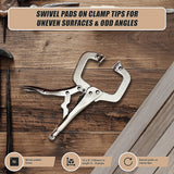 10pc Heavy Duty Steel C-Clamps 6" Mig Welding Locking Plier Vice Grip