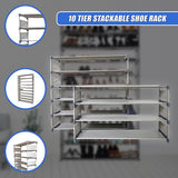 Shoe Storage: 50 Pairs 10 Tiers Shoe Rack