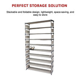 Shoe Storage: 50 Pairs 10 Tiers Shoe Rack