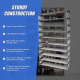 Shoe Storage: 50 Pairs 10 Tiers Shoe Rack