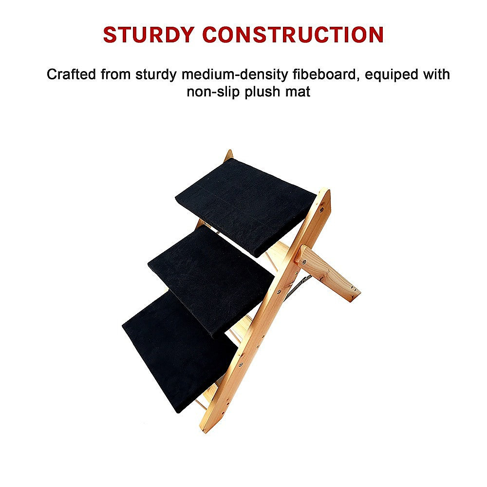 Dog Steps & Ramps: 3 Steps Portable Dog Cat Pet Stairs