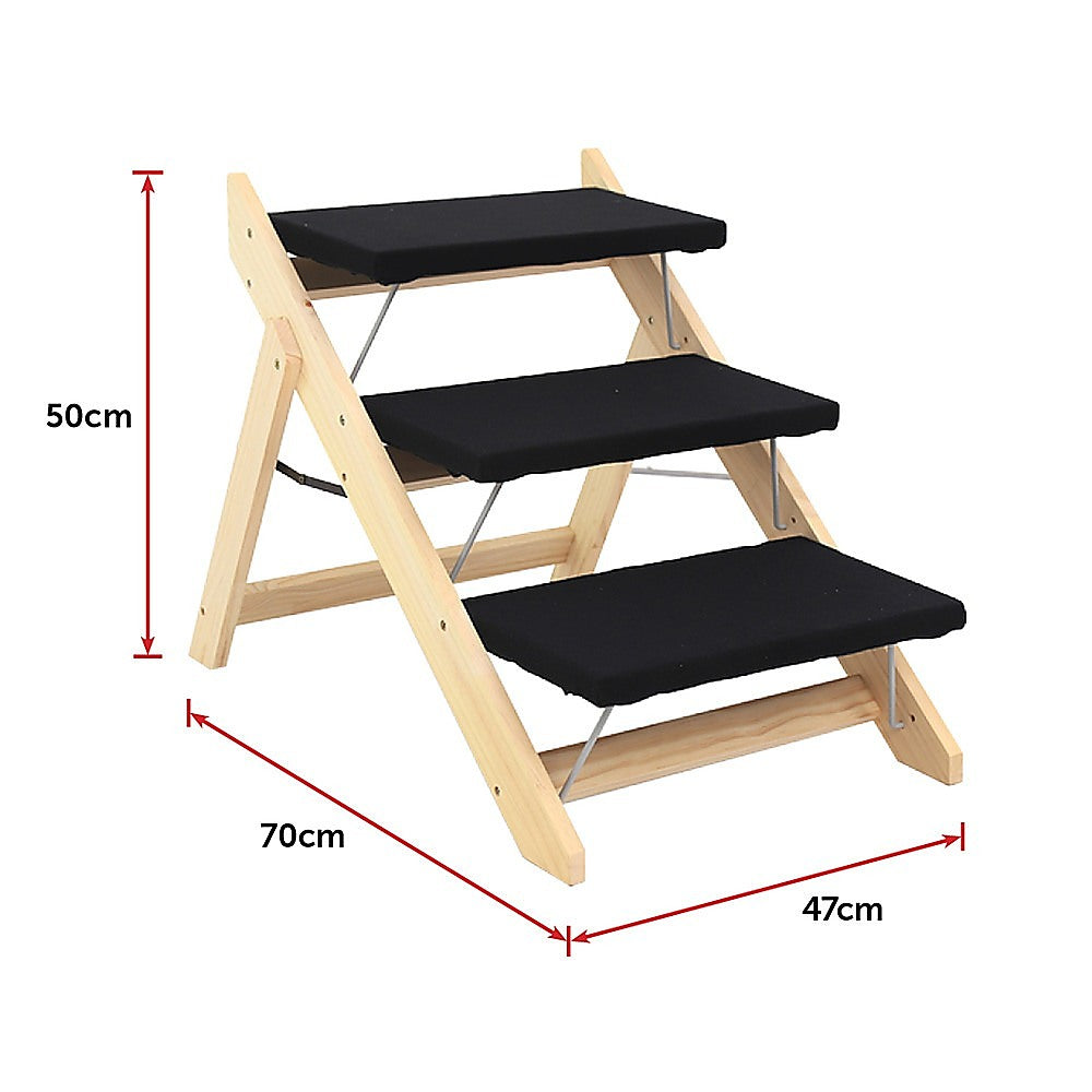 Dog Steps & Ramps: 3 Steps Portable Dog Cat Pet Stairs