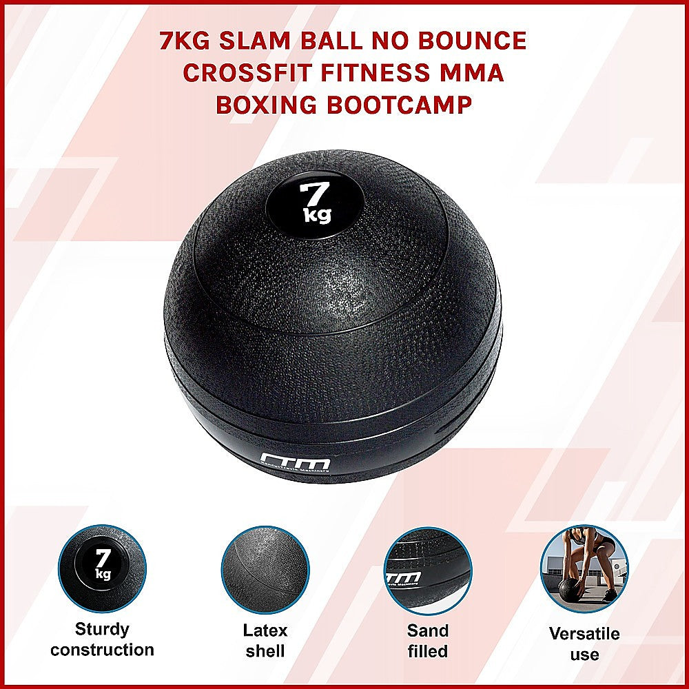 Weightlifting Machines & Racks: 7kg Slam Ball No Bounce Crossfit Fitness MMA Boxing BootCamp