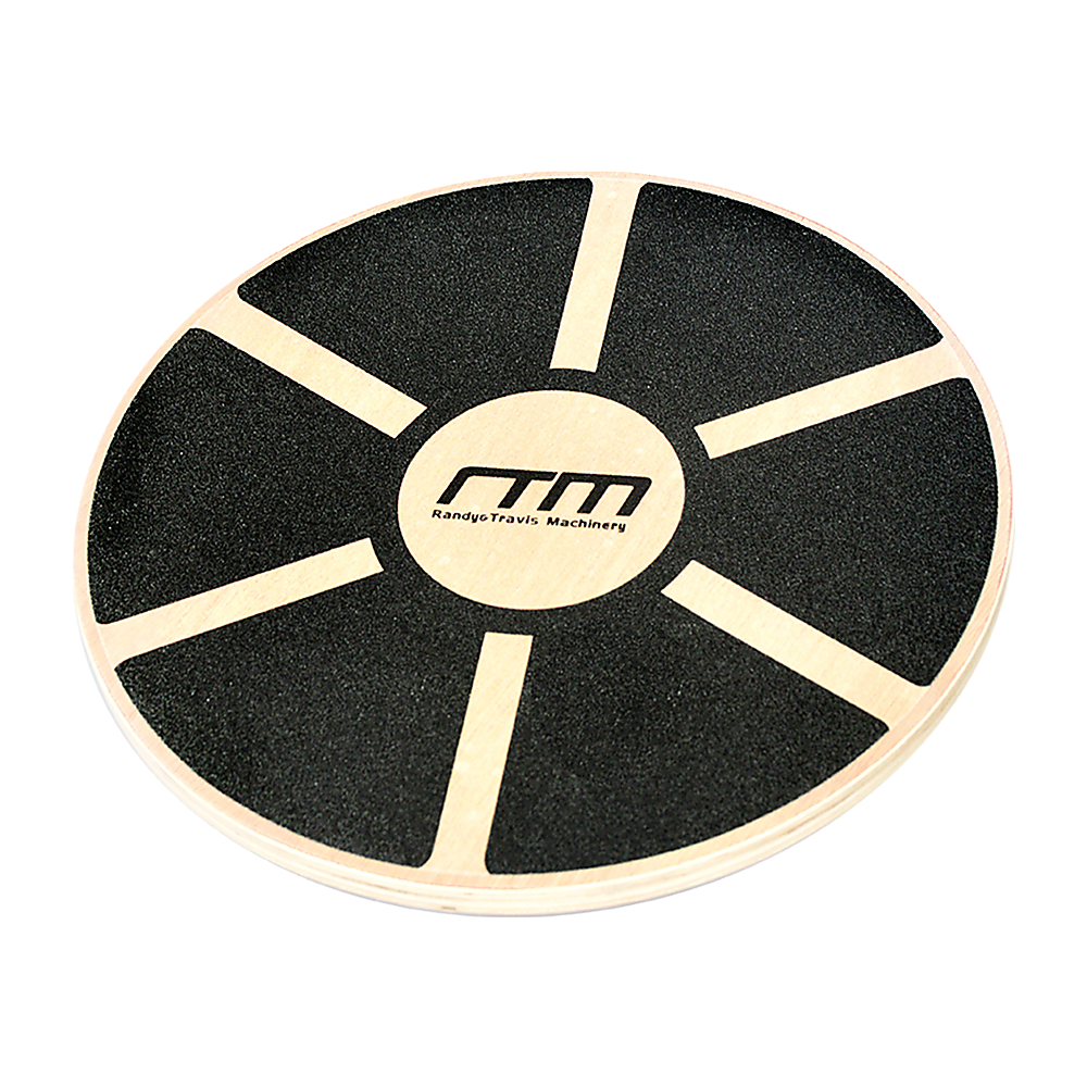 Yoga & Pilates: Heavy Duty 15.5" Wooden Balance Board with Non-Slip Pad for Fitness Training