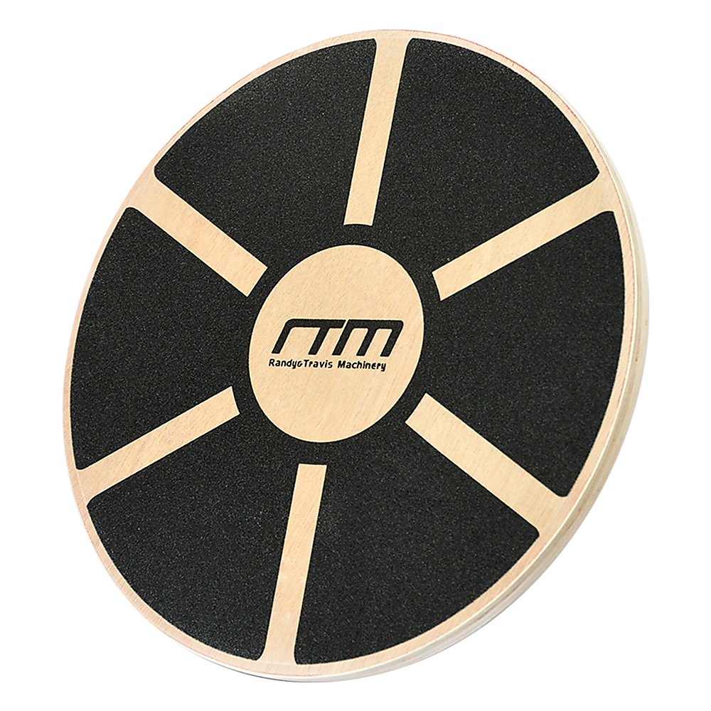 Yoga & Pilates: Heavy Duty 15.5" Wooden Balance Board with Non-Slip Pad for Fitness Training