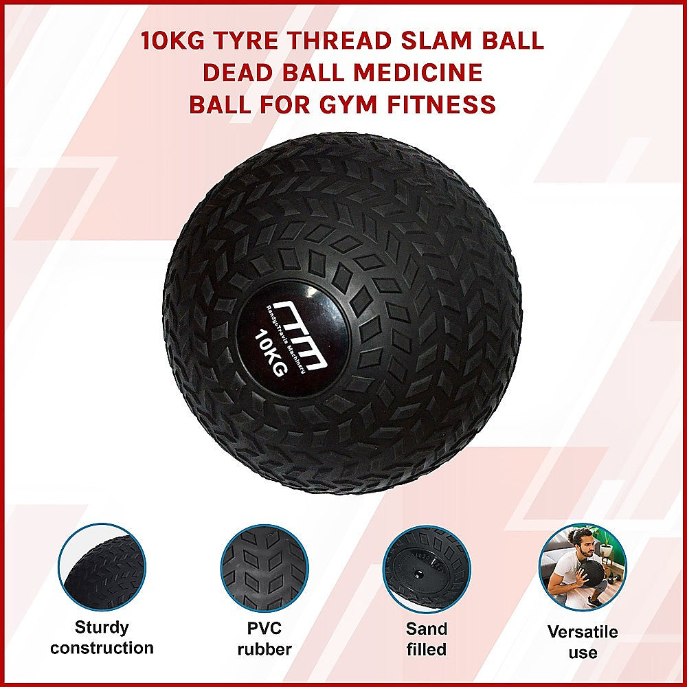 Medicine Balls: 10kg Tyre Thread Slam Ball Dead Ball Medicine Ball for Gym Fitness