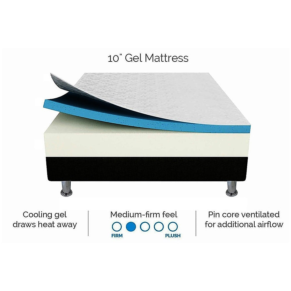 King Single Mattress: Single 25cm Gel Memory Foam Mattress  Dual-Layered Comfort with CertiPUR-US Certified Foam