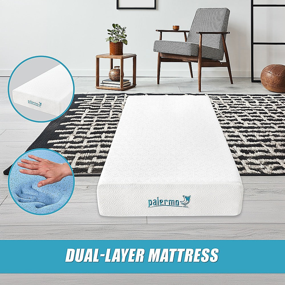 King Single Mattress: Single 25cm Gel Memory Foam Mattress  Dual-Layered Comfort with CertiPUR-US Certified Foam