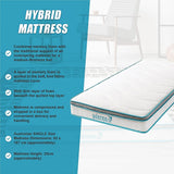Single Mattress: Single 20cm Hybrid Mattress  Memory Foam and Innerspring Support