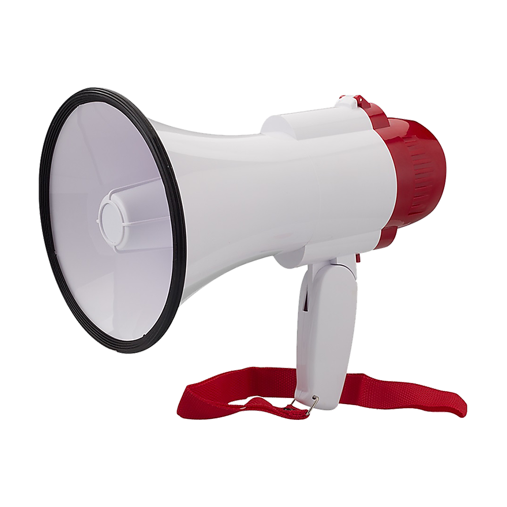 Audio Speakers: Audio Megaphone 25Watt Bull Horn with Siren