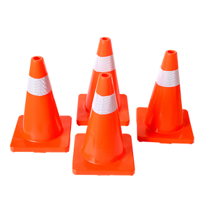 4pcs 45cm Road Traffic Cones Reflective Overlap Parking Emergency Safety Cone