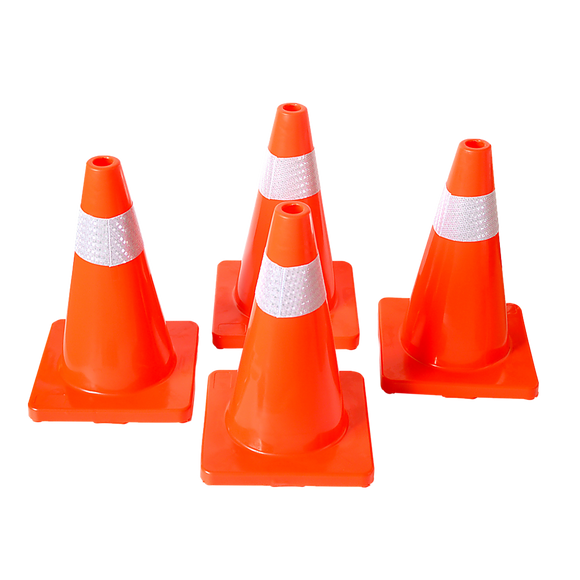 4pcs 45cm Road Traffic Cones Reflective Overlap Parking Emergency Safety Cone