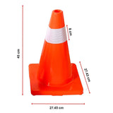 4pcs 45cm Road Traffic Cones Reflective Overlap Parking Emergency Safety Cone