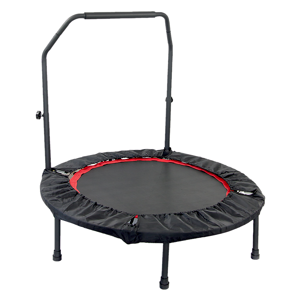 Trampolines & Accessories: Mini Rebounder Trampoline with Adjustable Handle  Fitness Bounce Trainer