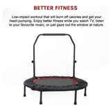 Mini Rebounder Trampoline with Adjustable Handle – Fitness Bounce Trainer