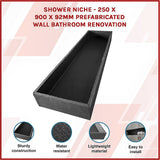 Kitchen & Bathroom DIY: Shower Niche - 250 x 900 x 92mm Prefabricated Wall Bathroom Renovation