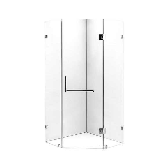 900 x 900mm Frameless 10mm Glass Shower Screen By Della Francesca