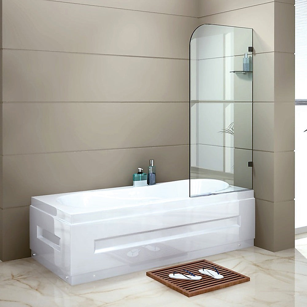 Shower Heads & Screens: 700 x 1450mm Frameless Bath Panel 10mm Glass Shower Screen By Della Francesca