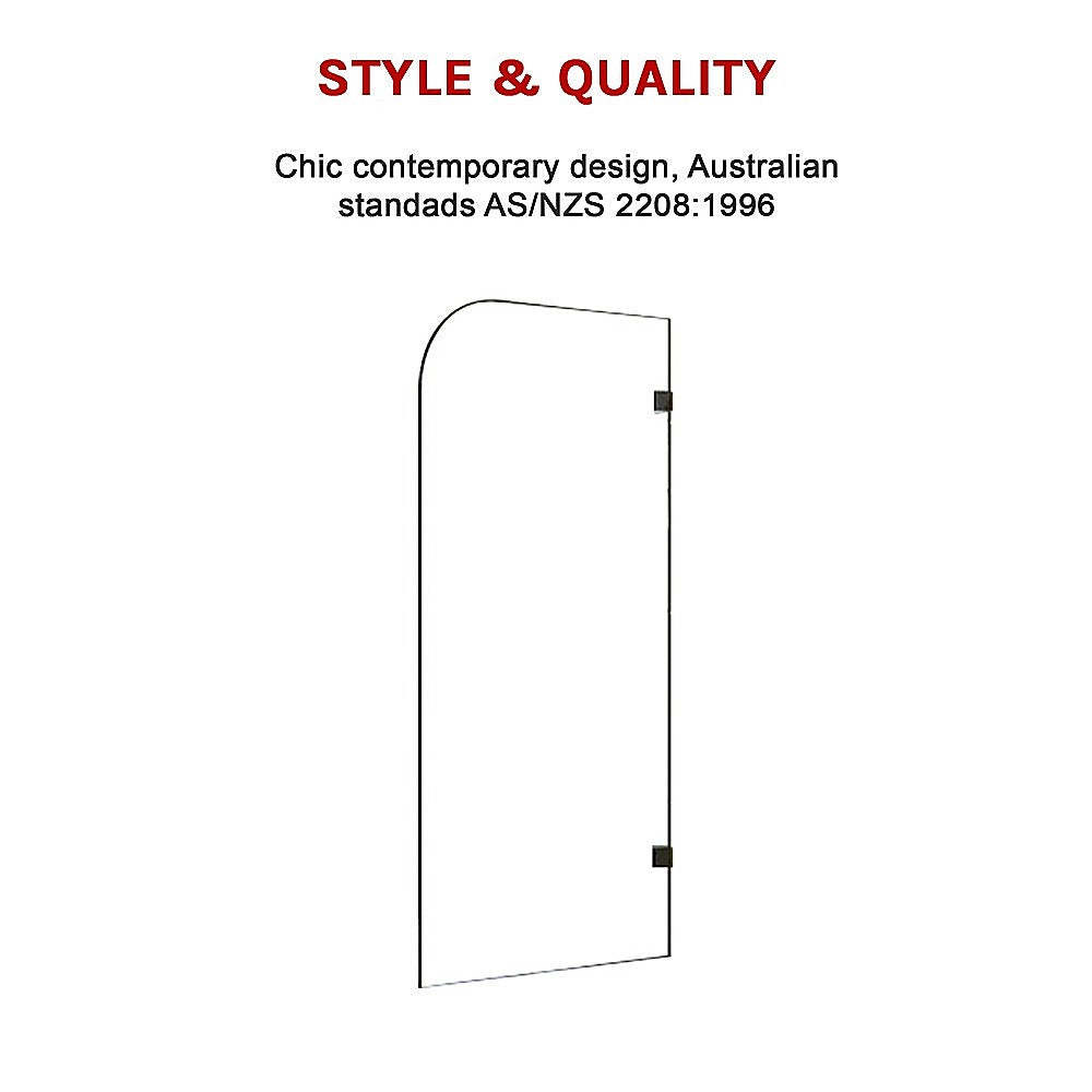 Shower Heads & Screens: 700 x 1450mm Frameless Bath Panel 10mm Glass Shower Screen By Della Francesca