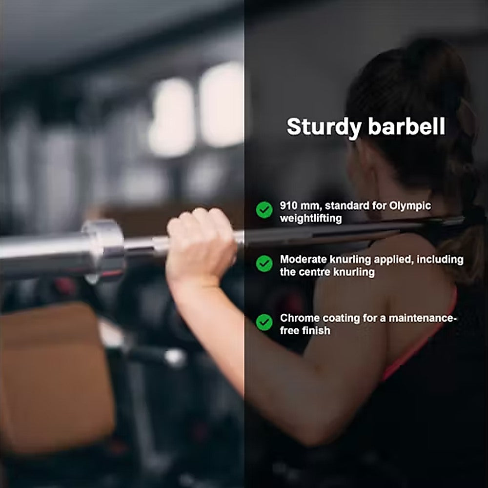 Gym Equipment & Accessories: 20kg Olympic Barbell 700lb Rated for Powerlifting Home Gym Training