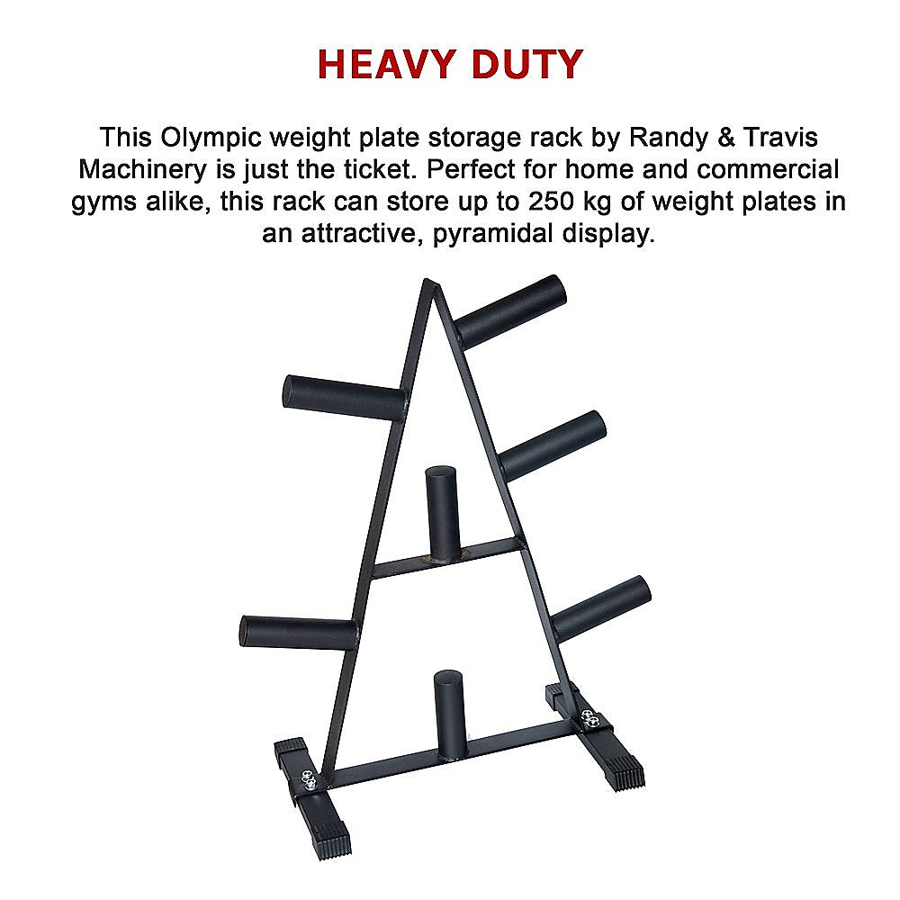 Gym Equipment & Accessories: Olympic Weight Plate Storage Rack 250kg Capacity