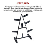 Gym Equipment & Accessories: Olympic Weight Plate Storage Rack 250kg Capacity