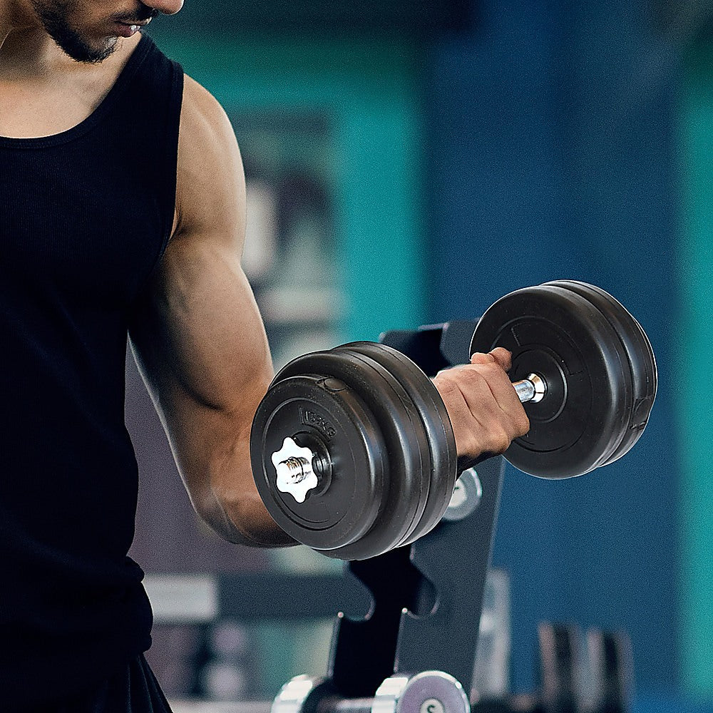 Weightlifting Machines & Racks: 30KG Dumbbell Adjustable Weight Set