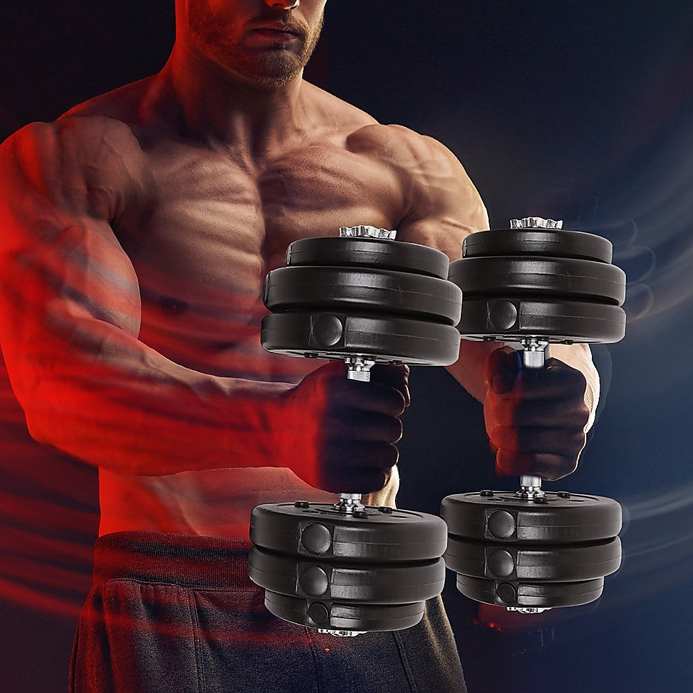 Weightlifting Machines & Racks: 30KG Dumbbell Adjustable Weight Set