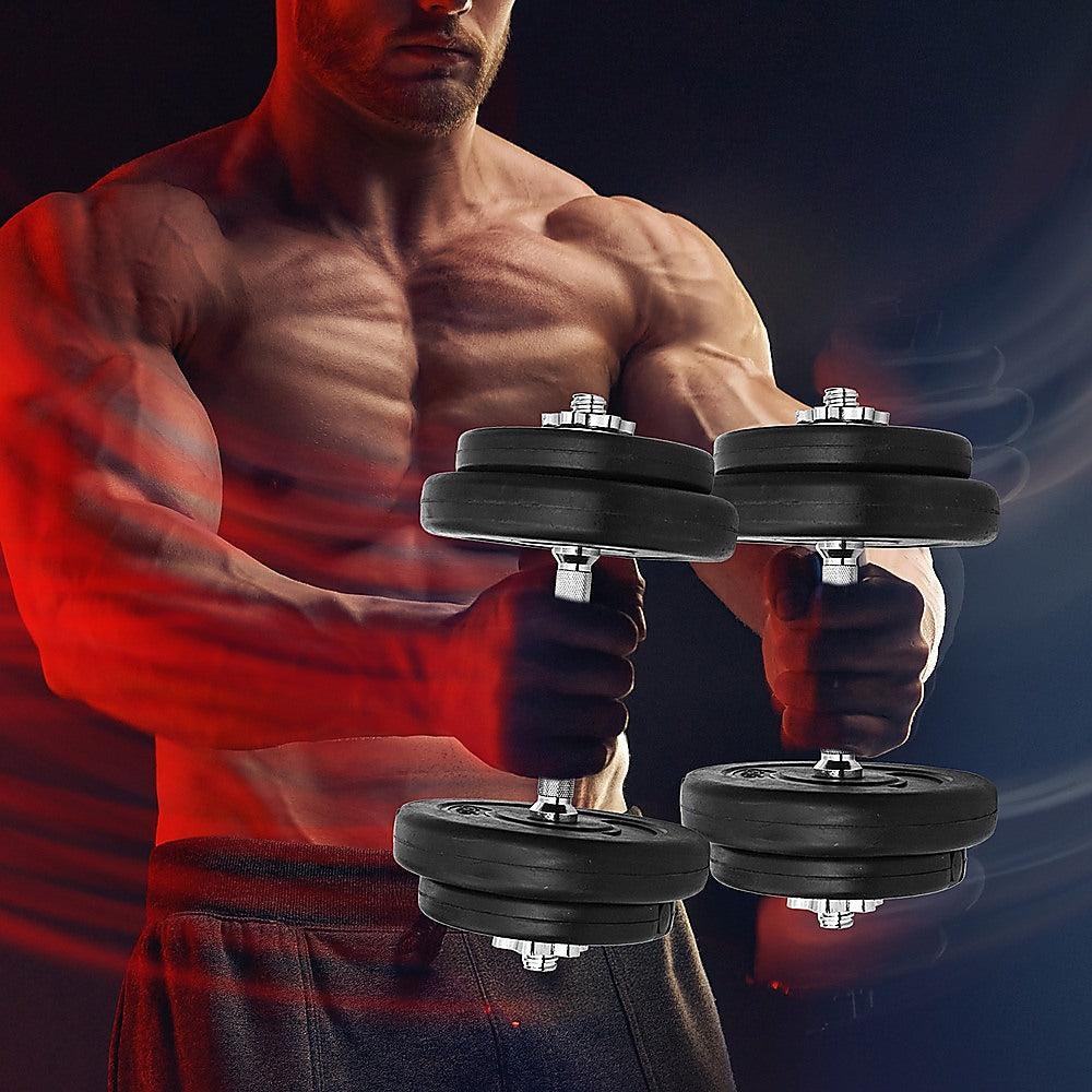 Weightlifting Machines & Racks: 20KG Dumbbell Adjustable Weight Set