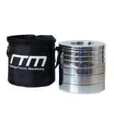 Weightlifting Machines & Racks: Chrome Metric Fractional Olympic Weight Plates 0.25 to 1kg Set