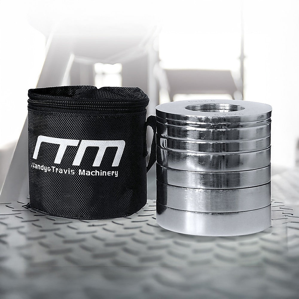 Weightlifting Machines & Racks: Chrome Metric Fractional Olympic Weight Plates 0.25 to 1kg Set