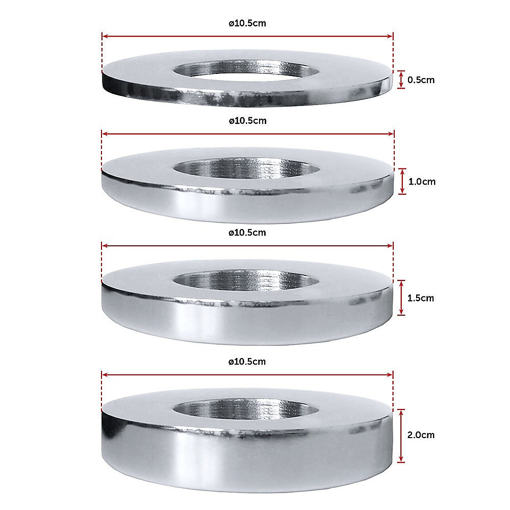 Weightlifting Machines & Racks: Chrome Metric Fractional Olympic Weight Plates 0.25 to 1kg Set