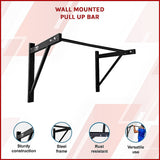 Gym Equipment & Accessories: Wall Mounted Pull Up Bar  Heavy Duty Chin Up Station for Home Upper Body Training