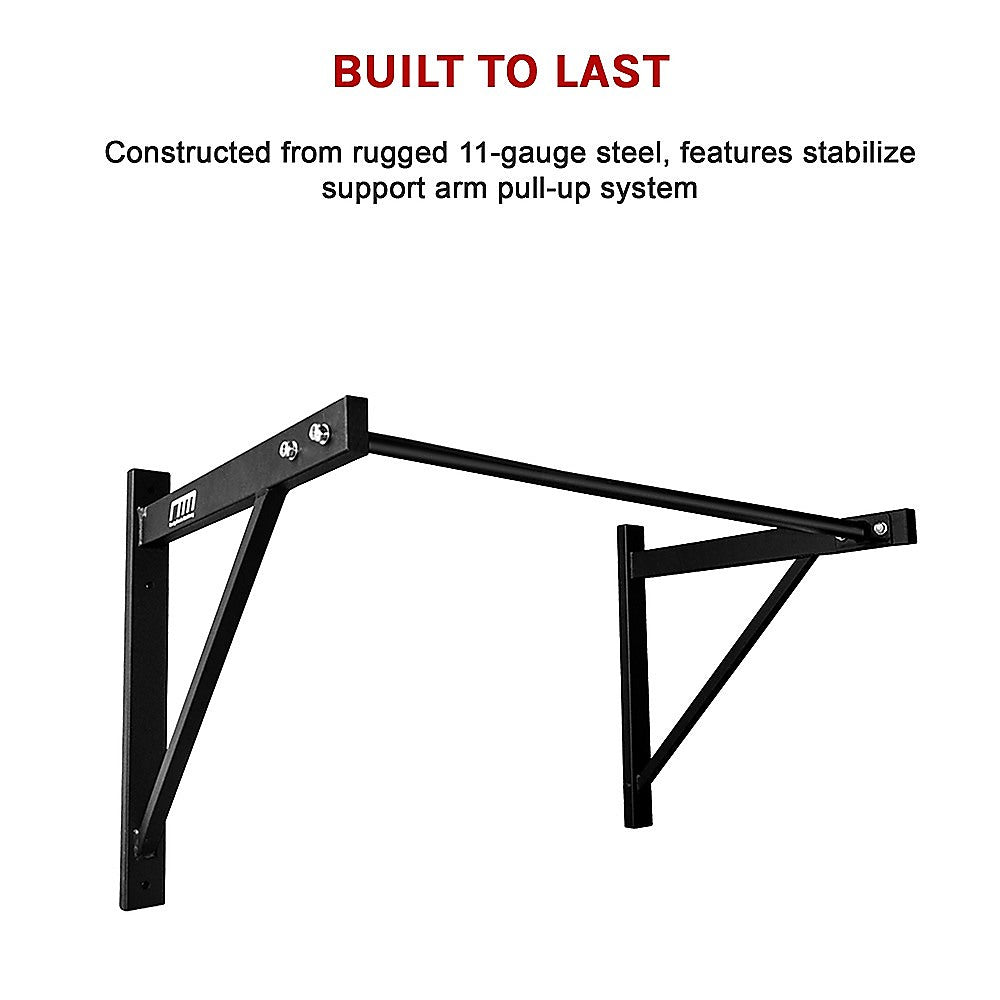 Gym Equipment & Accessories: Wall Mounted Pull Up Bar  Heavy Duty Chin Up Station for Home Upper Body Training