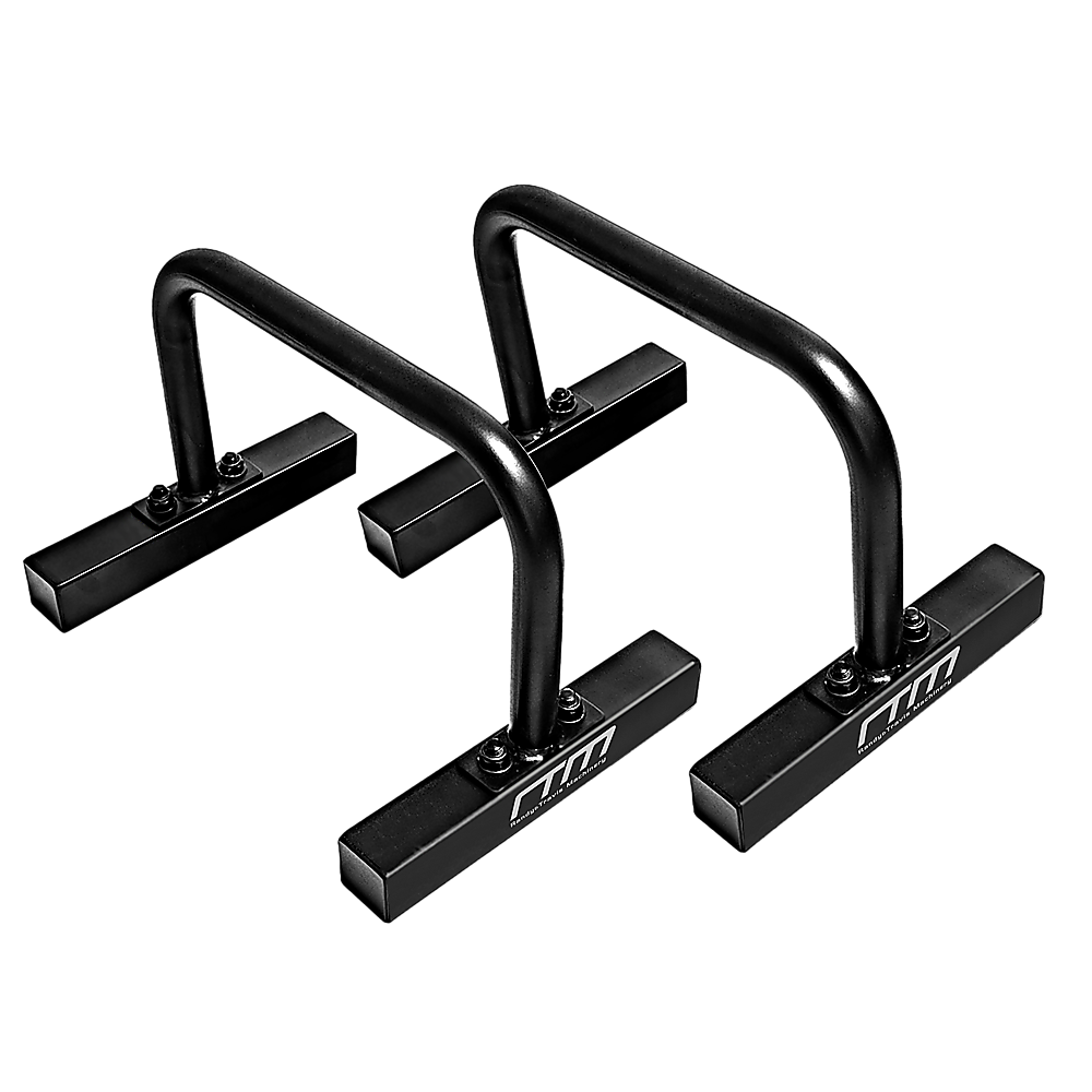 Gym Equipment & Accessories: Steel Parallette Bars for Push Ups, Dips & Calisthenics Home Strength Training
