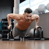 Gym Equipment & Accessories: Steel Parallette Bars for Push Ups, Dips & Calisthenics Home Strength Training