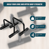 Gym Equipment & Accessories: Steel Parallette Bars for Push Ups, Dips & Calisthenics Home Strength Training