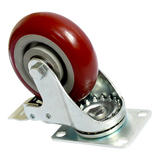 Ladders & Scaffolding: 4 x 4" Heavy Duty PU Swivel Castor Wheels With Brake