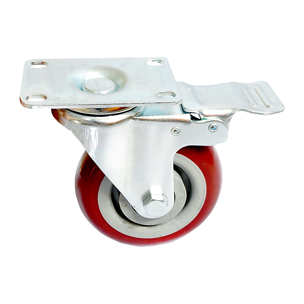 Ladders & Scaffolding: 4 x 4" Heavy Duty PU Swivel Castor Wheels With Brake