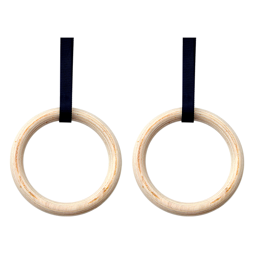 Gym Equipment & Accessories: 202mm Wooden Gymnastic Rings  Olympic Gym Strength Training & Fitness