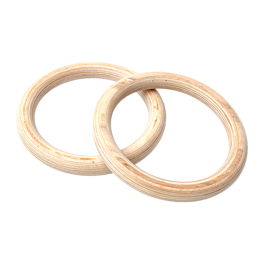 Gym Equipment & Accessories: 202mm Wooden Gymnastic Rings  Olympic Gym Strength Training & Fitness
