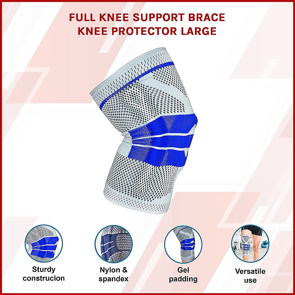 Supports & Braces: Full Knee Support Brace Knee Protector Large
