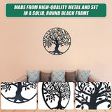 Garden Ornaments: Black Tree of Life Wall Art Hanging Metal Iron Sculpture Garden 60cm