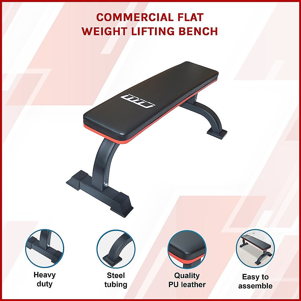Gym Equipment & Accessories: Commercial Flat Weight Lifting Bench