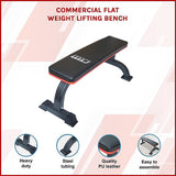 Gym Equipment & Accessories: Commercial Flat Weight Lifting Bench