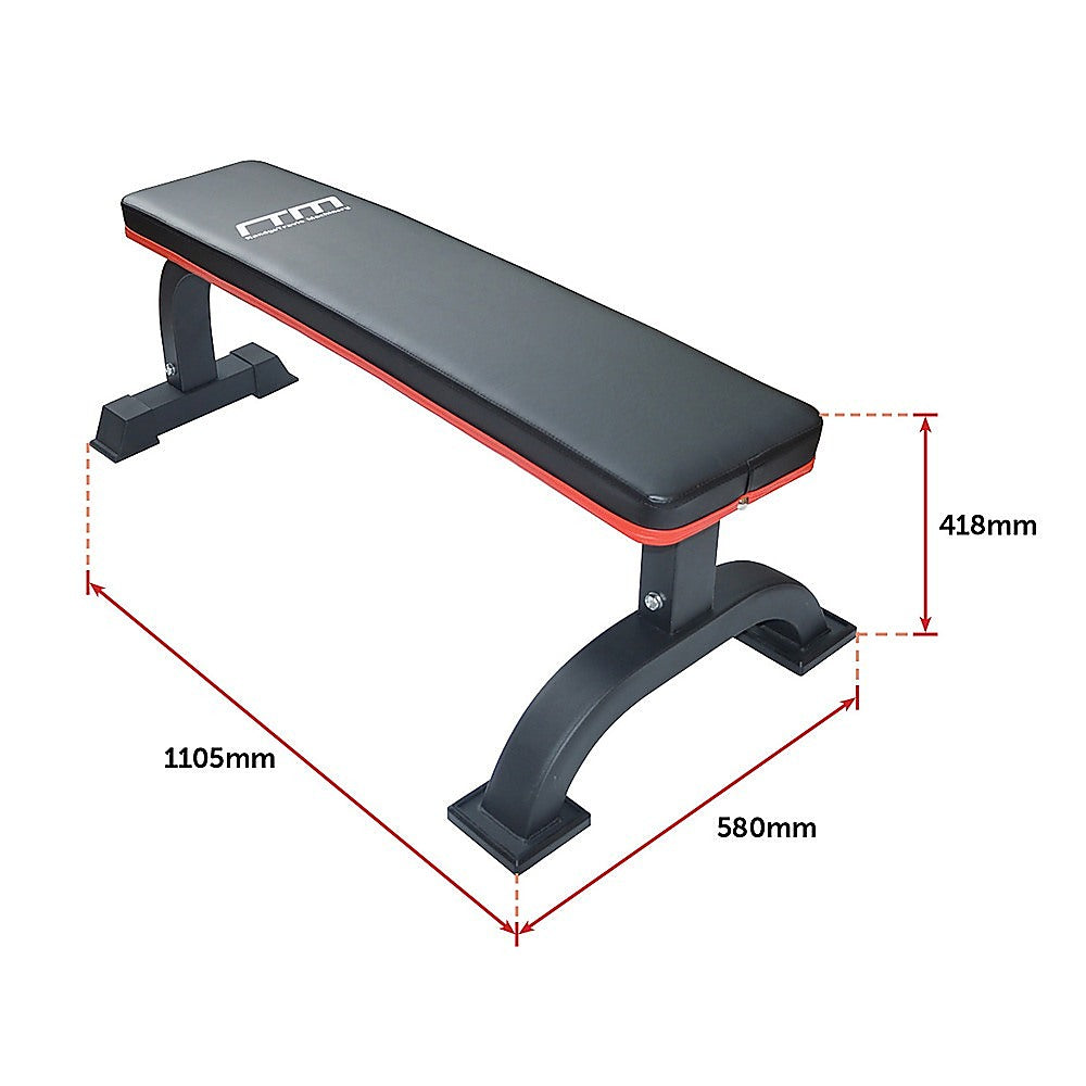 Gym Equipment & Accessories: Commercial Flat Weight Lifting Bench