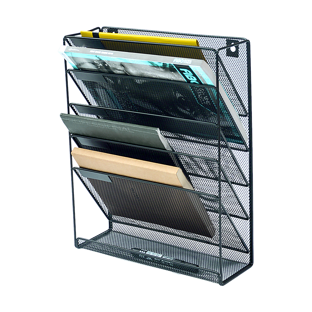 Filing & Organisation: Wall Mount 6 Pocket Hanging File Sorter Organizer Folder Holder Rack Storage