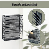Filing & Organisation: Wall Mount 6 Pocket Hanging File Sorter Organizer Folder Holder Rack Storage