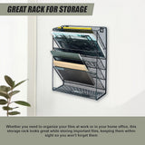 Filing & Organisation: Wall Mount 6 Pocket Hanging File Sorter Organizer Folder Holder Rack Storage