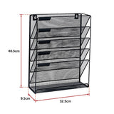 Filing & Organisation: Wall Mount 6 Pocket Hanging File Sorter Organizer Folder Holder Rack Storage
